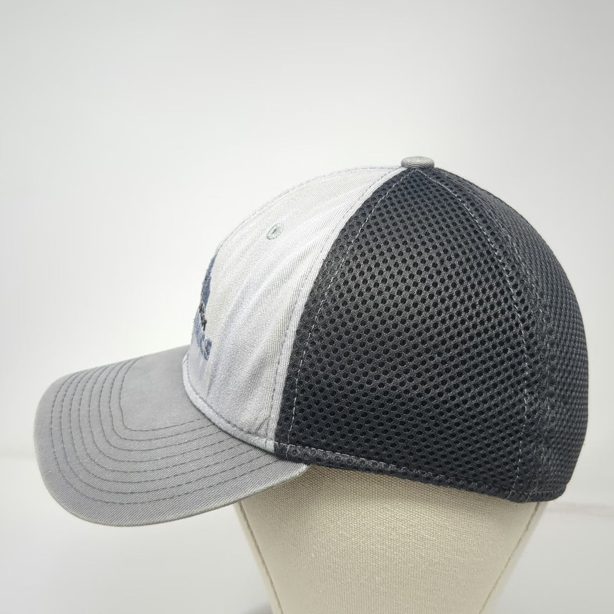 New Era Baseball Cap Gray M Rocky Mountain Agronomics Mesh Stretch Fit Hat
