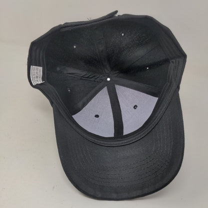 Unbranded Men's Strapback Hat Black Blank 100% Polyester Adjustable