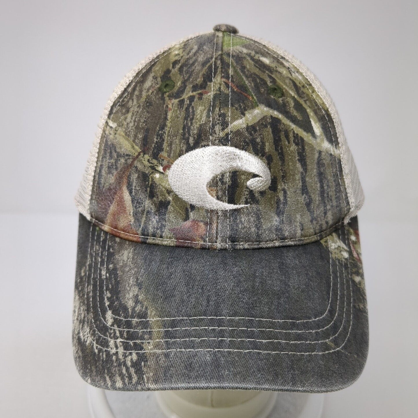 Costa Del Mar Strapback Hat Camouflage One Size Adjustable Embroidered Mesh Back