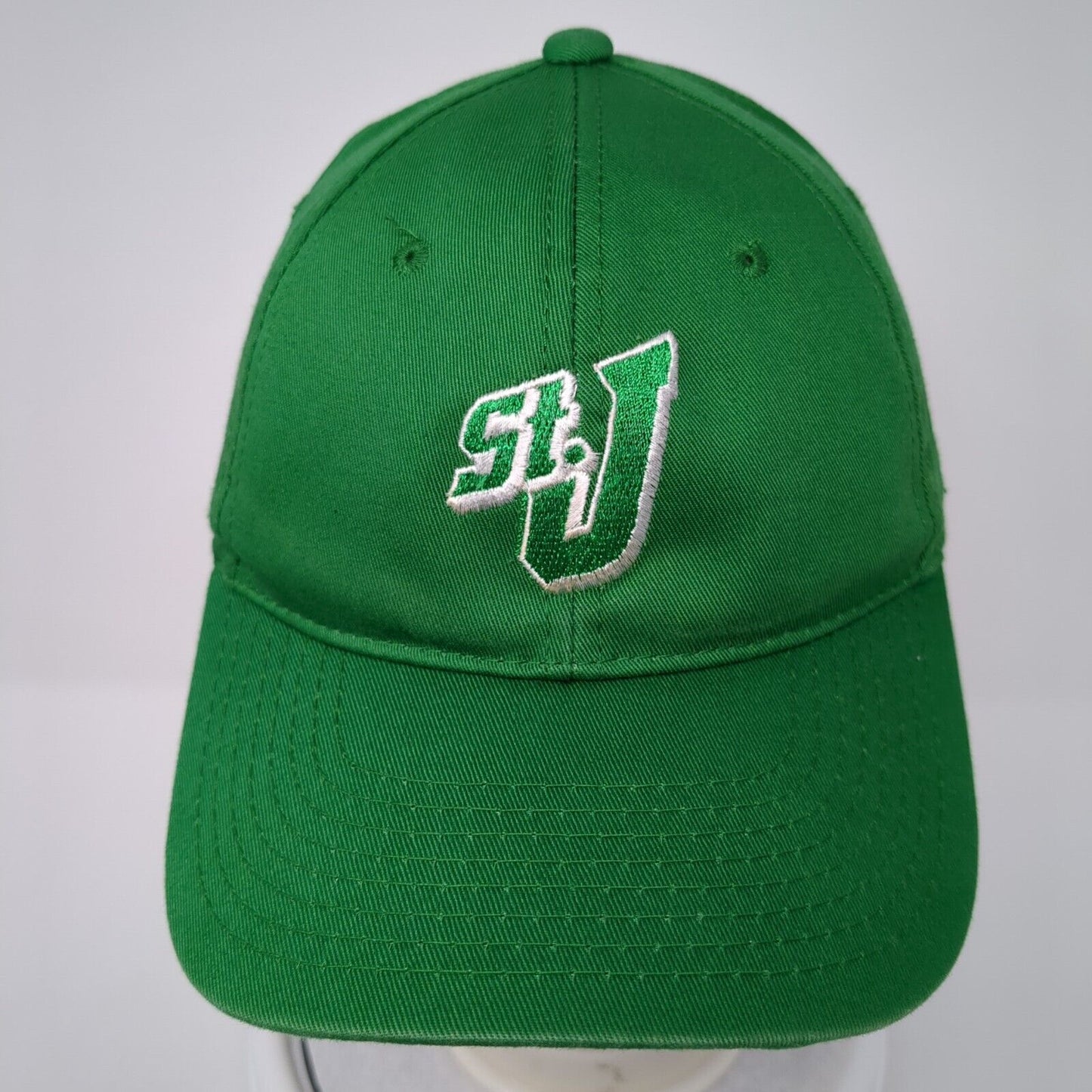 St. J Strapback Hat Green One Size Adjustable Embroidered 6 Panel Outdoor Cap