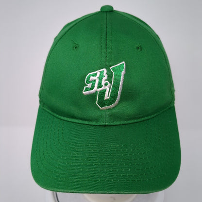 St. J Strapback Hat Green One Size Adjustable Embroidered 6 Panel Outdoor Cap