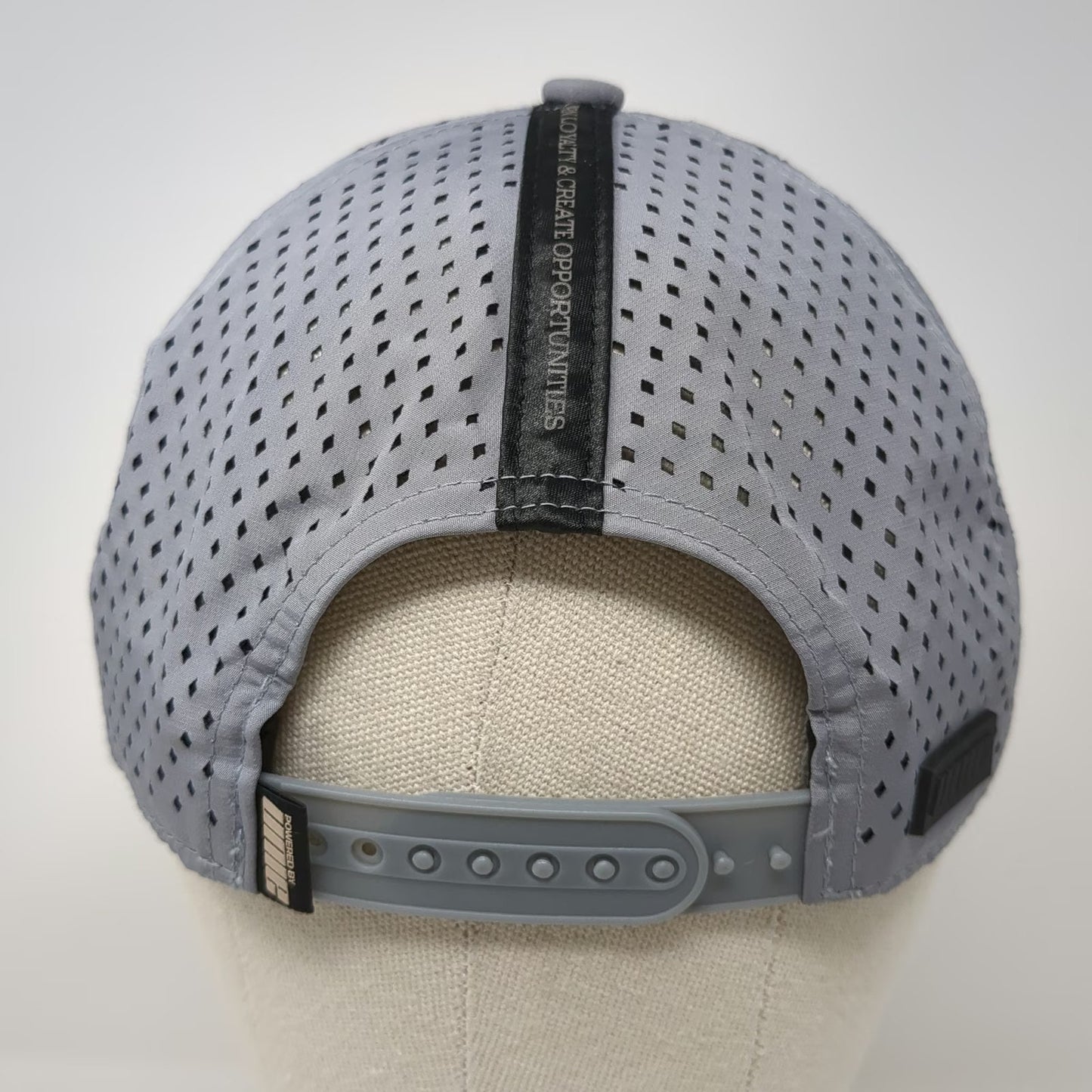 Unie Trucker Hat Gray One Size PestCo Earn Loyalty 5 Panel Perforated Rope Patch