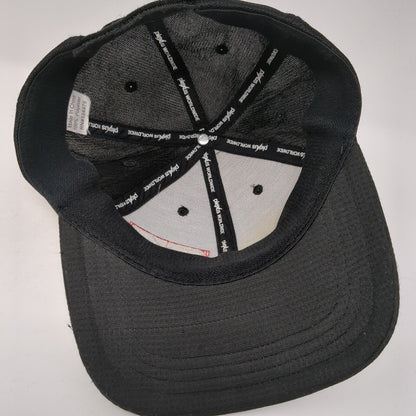 Plexus Worldwide Strapback Hat Black One Size Adjustable Embroidered Polyester
