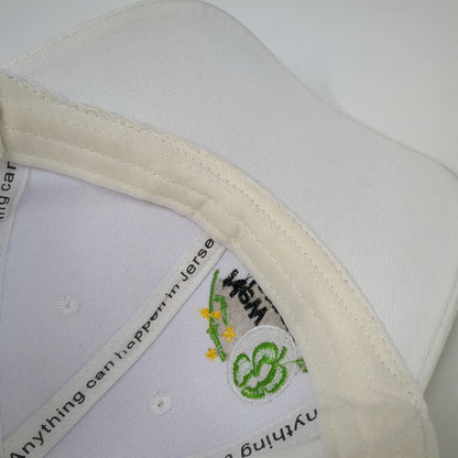 New Jersey Lottery White Baseball Cap OSFM Anything Can Happen In Jersey Logo