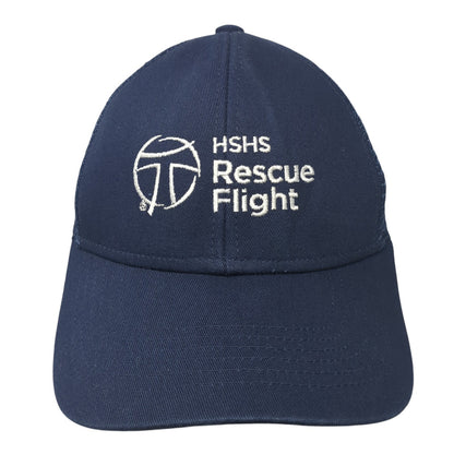 HSHS Rescue Flight Trucker Hat Blue One Size Mesh Back Port Authority