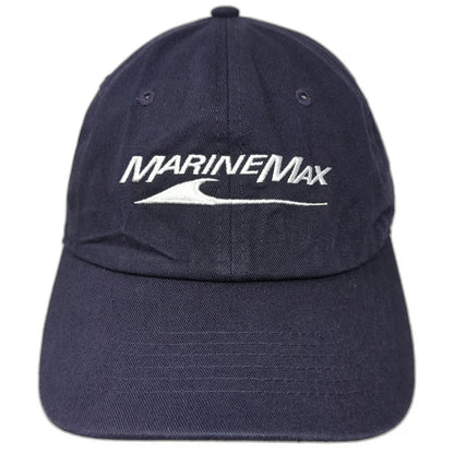 MarineMax Boat Yacht Blue Baseball Cap One Size Slideback Hat Embroidered Logo