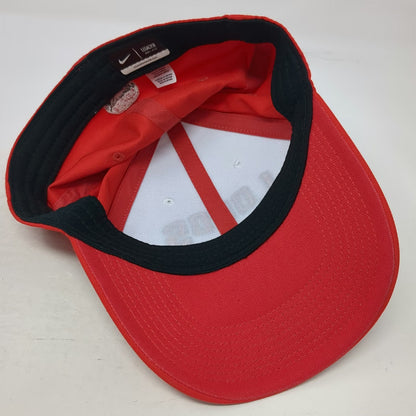 Nike Baseball Cap Red OS NCAA New Mexico Lobos Mascot Logo Dri-Fit Fitted Hat