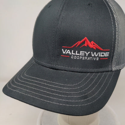 Valley Wide Cooperative Snapback Trucker Hat Black OSFM Mesh Back Otto