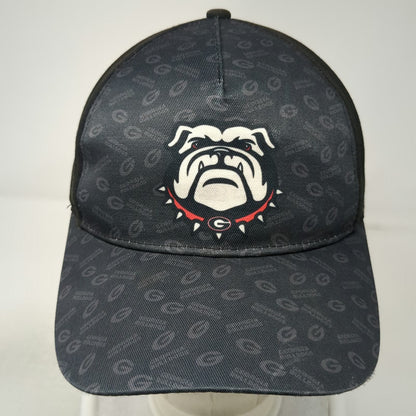 Three In 5 Panel Gray One Size Georgia Bulldogs Mascot Logo Snapback Hat