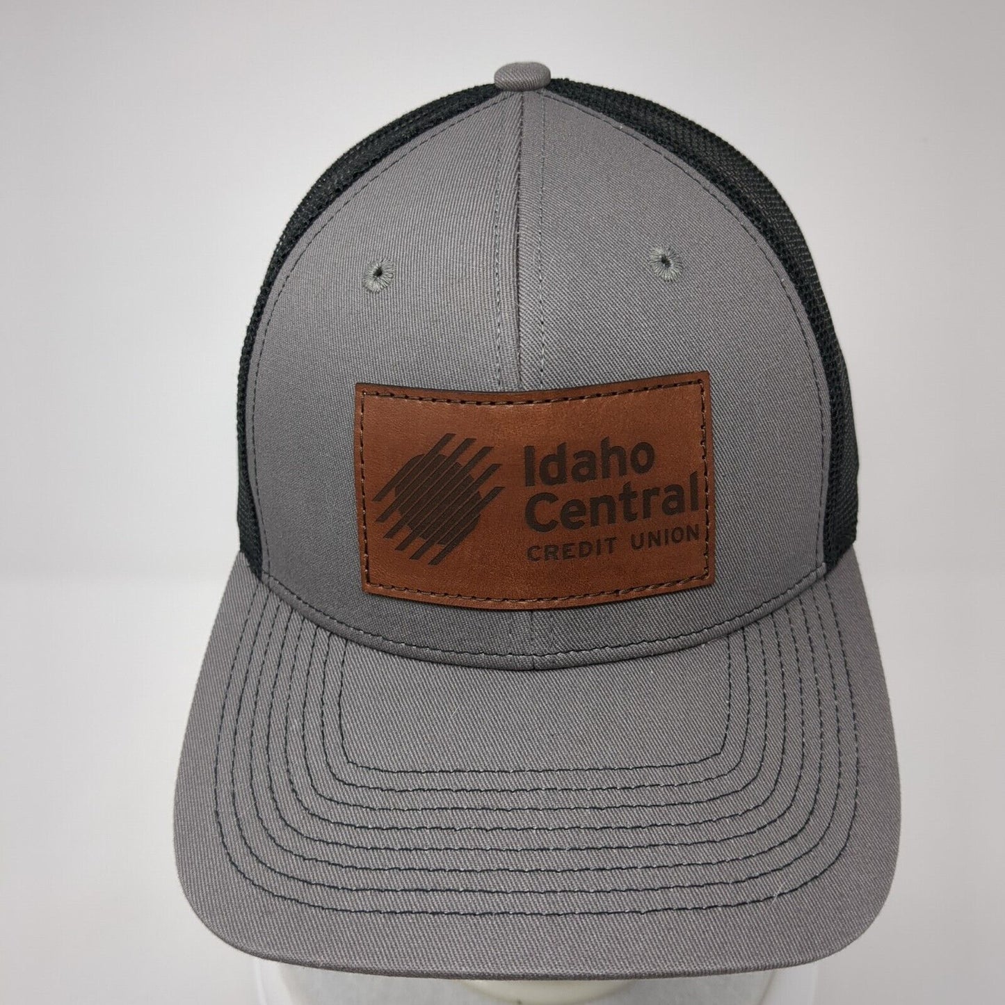 Idaho Central Credit Union Snapback Hat Gray OS Adjustable Mesh Back Outdoor Cap
