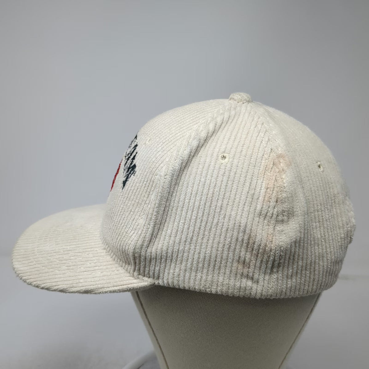 Jim Beam Whiskey Bourbon Baseball Cap Beige One Size Corduroy Organic Logo Hat