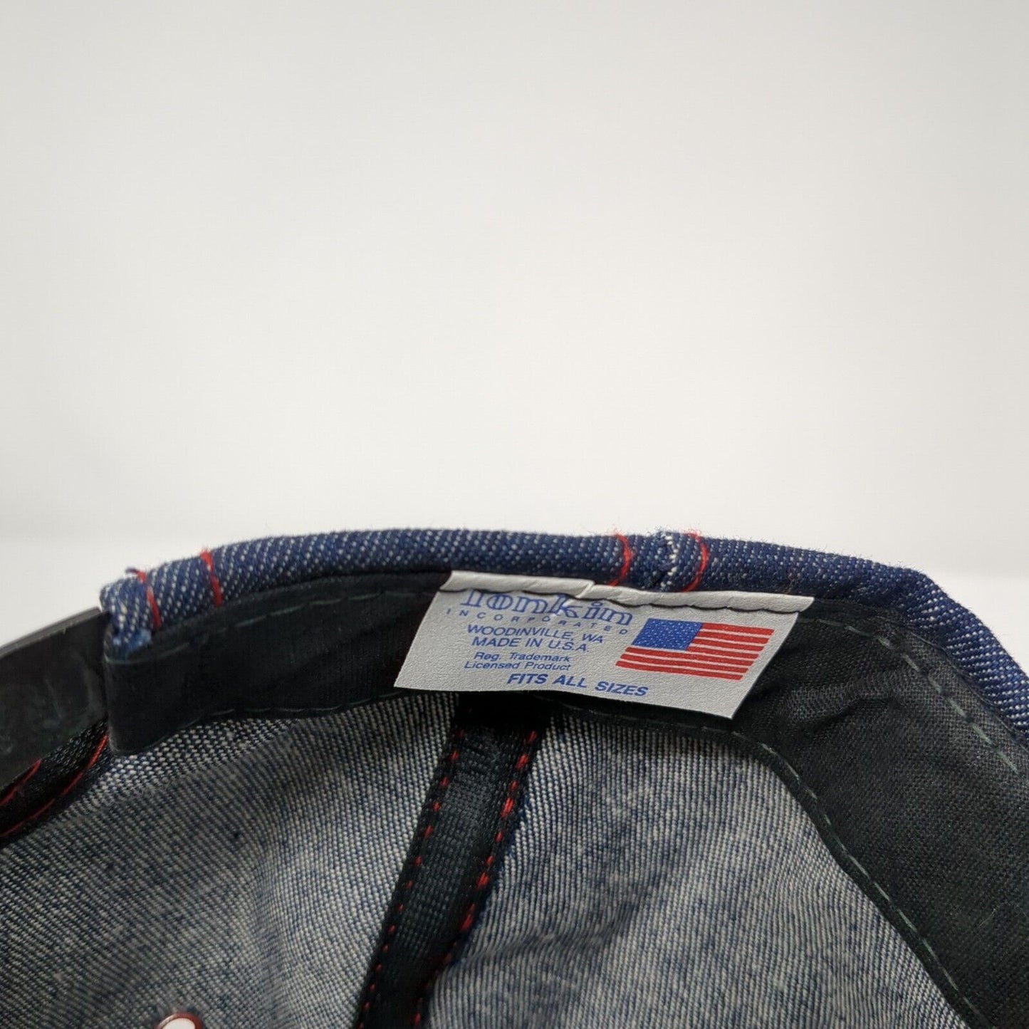 CF Snapback Hat Blue One Size Adjustable Embroidered Denim 6 Panel Tonkin