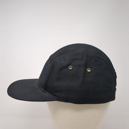 Unbranded Slideback 5 Panel Hat Black One Size Leather Strap Blank