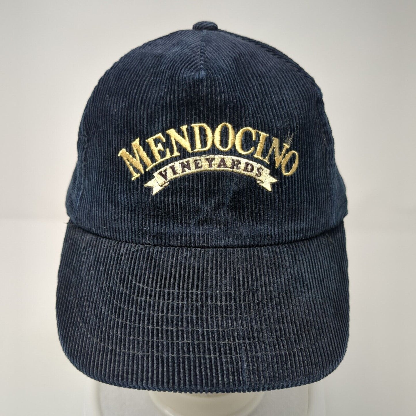 Mendocino Vineyards Snapback Hat Blue One Size Adjustable Embroidered