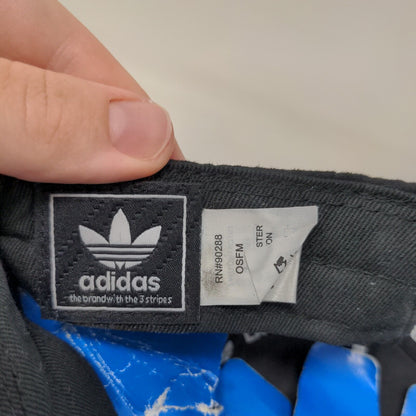 Adidas Trefoil Slideback Hat Black OSFM Embroidered Logo 3 Stripes
