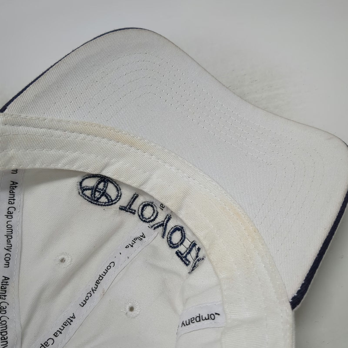 Atlanta Cap Company Hometown Toyota Baseball Cap White One Size Strapback Hat