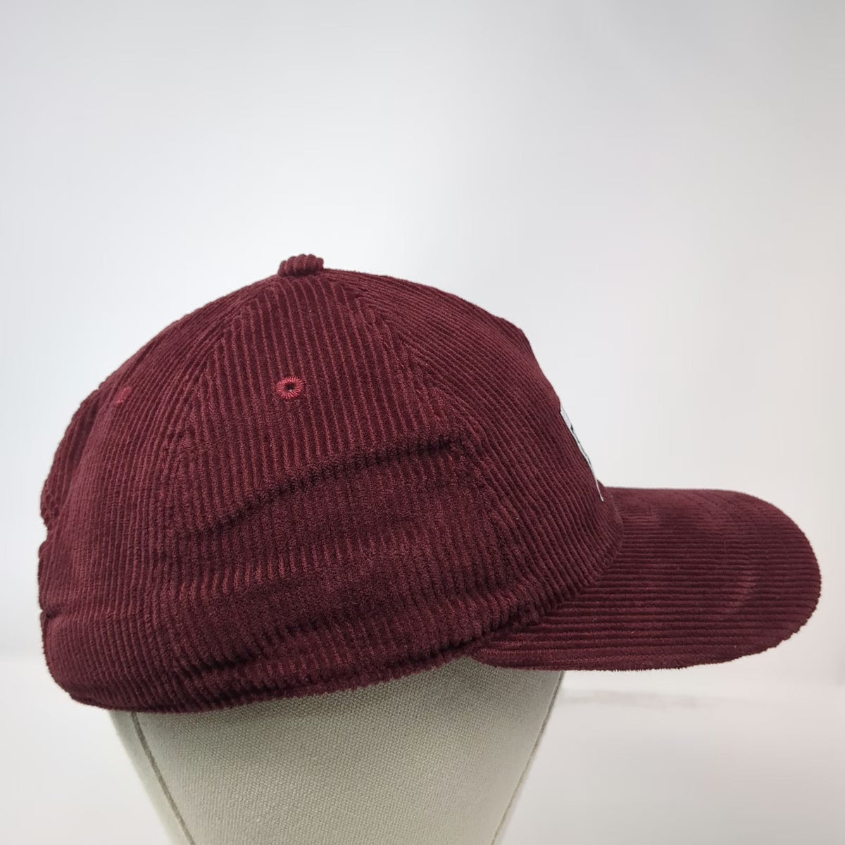 George's Cycles 5 Panel Red Hat One Size Corduroy Boise Idaho Slideback