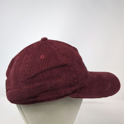 George's Cycles 5 Panel Red Hat One Size Corduroy Boise Idaho Slideback