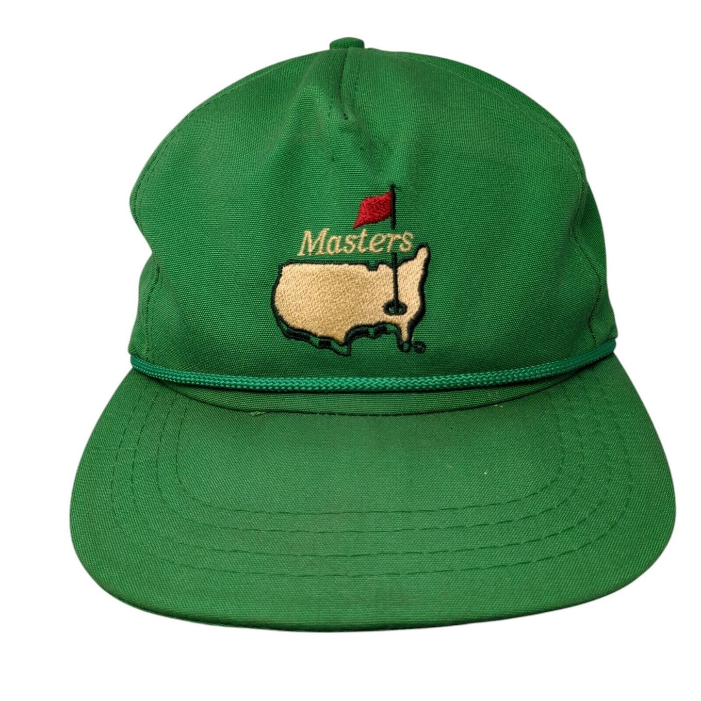 Derby Cap Vintage Slideback Trucker Rope Hat Masters Embroidered Logo Made USA