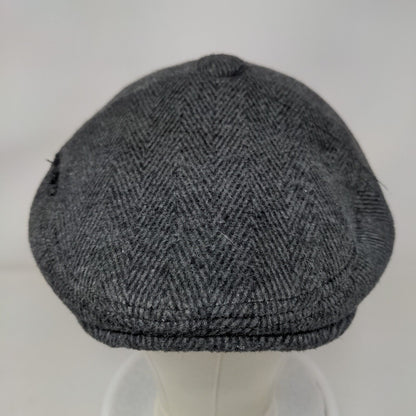 Unbranded Beret Cap Gray Size 56 Lightweight Tweed 5 Panel Polyester Blend