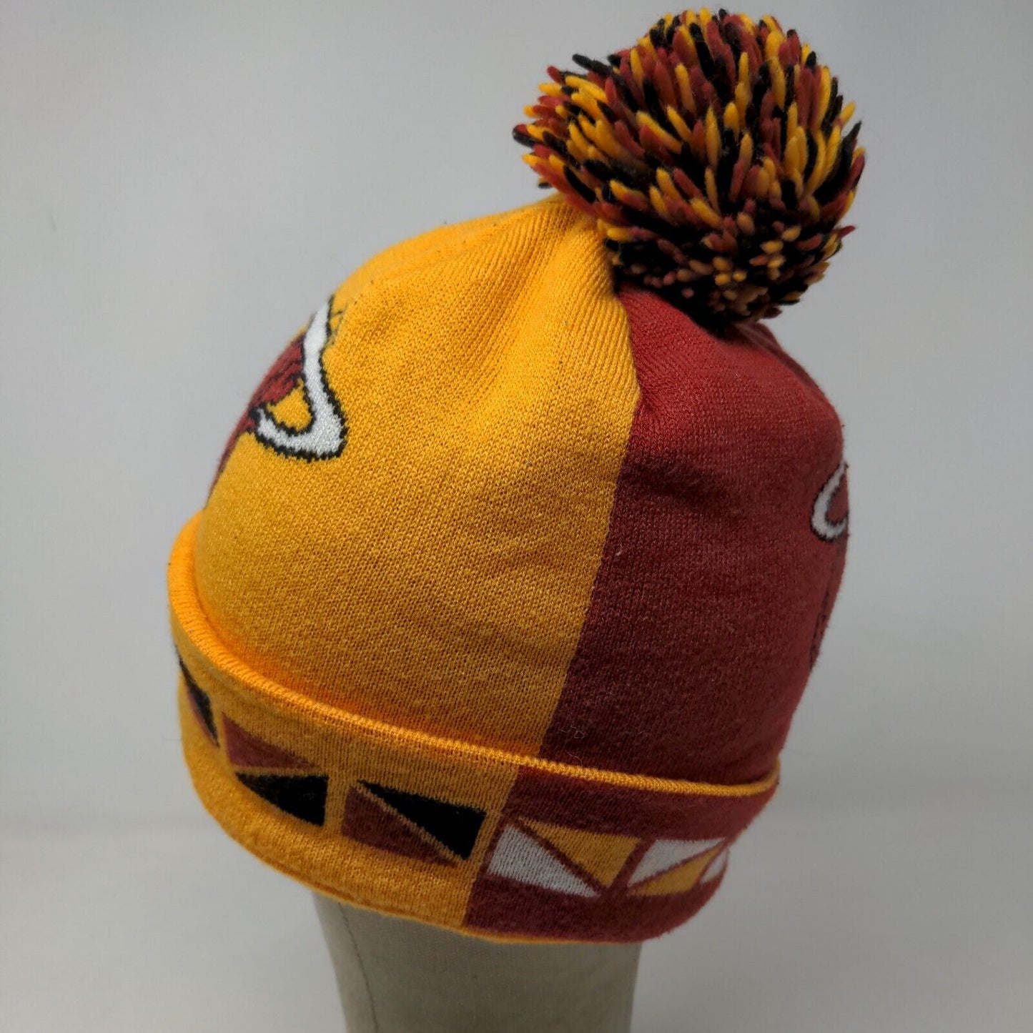 Mitchell & Ness Men's NBA Knit Beanie Hat Cap Yellow Miami Heat 100% Acrylic