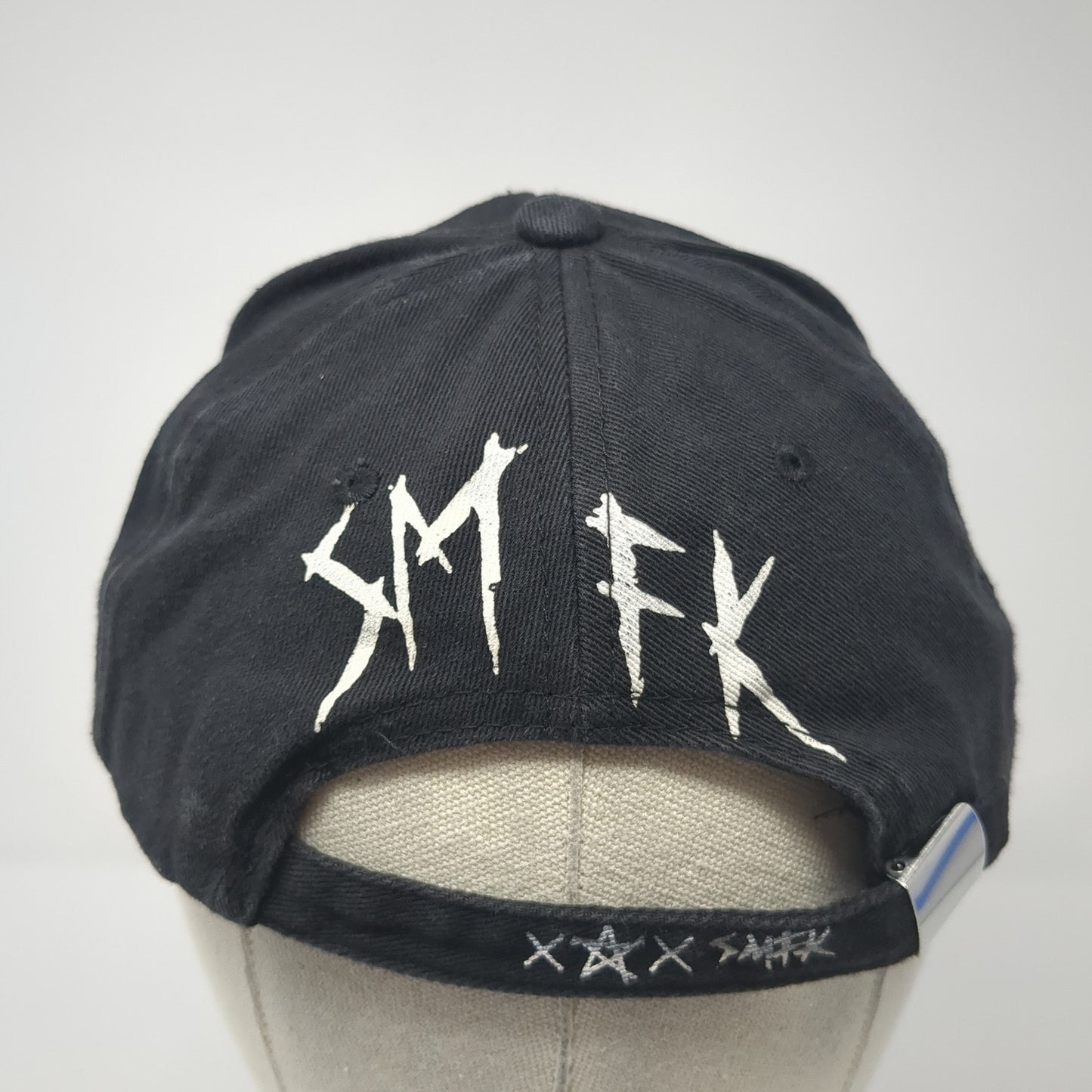 SMFK Slideback Hat Black One Size Adjustable Star Logo 6 Panel Outdoor