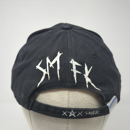 SMFK Slideback Hat Black One Size Adjustable Star Logo 6 Panel Outdoor