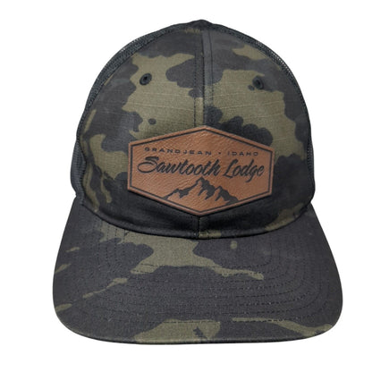 Grand Jean Idaho Sawtooth Lodge Snapback Trucker Hat Camo OS Mesh Richardson