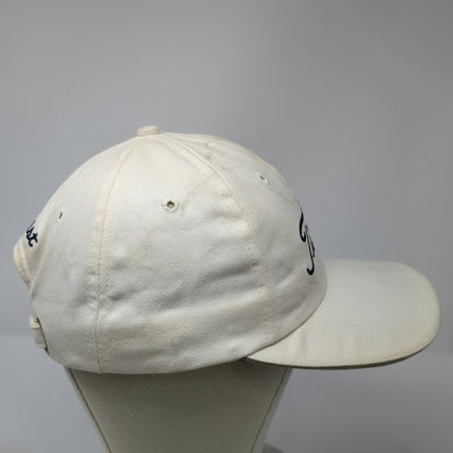 Titleist Baseball Cap White One Size Script Logo Navy Underbrim Hat Made in USA