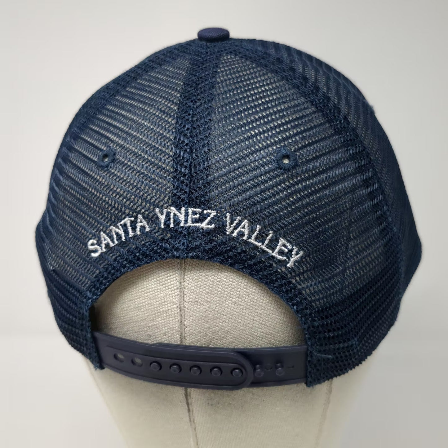 Carhartt Trucker Hat Blue OS Santa Ynez Valley Vineyard Patch Mesh Snapback