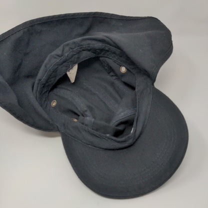 Bruneau Beast Trapper Hat Black OSFA Ear Flaps Adjustable Drawstring Blank