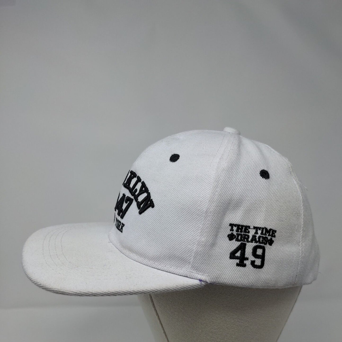 Brooklyn 1947 New York Snapback Hat White OSFA Adjustable Embroidered