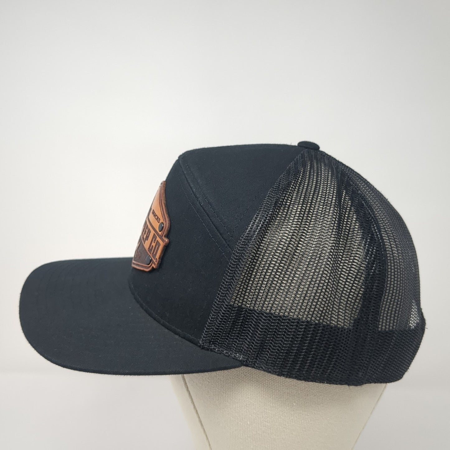 Idaho Prep Co. Patch Snapback Mesh Back Trucker Hat Black One Size