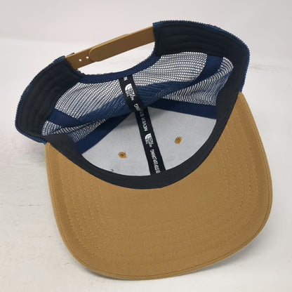 The North Face Trucker Hat Brown Blue One Size Bear Mountain Graphic Mesh Back