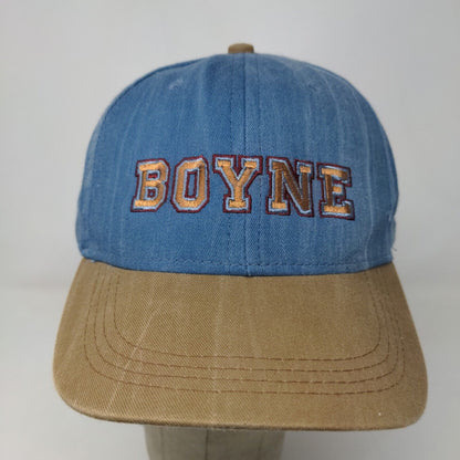 Imperial Headwear Men's Slideback Hat Bllue Tan Boyne Resort Embroidered Logo