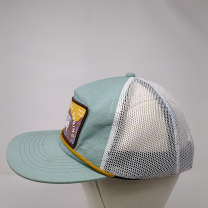 Adventure Begins Where The Road End Snapback Trucker Hat Green OS Mesh Back Rope