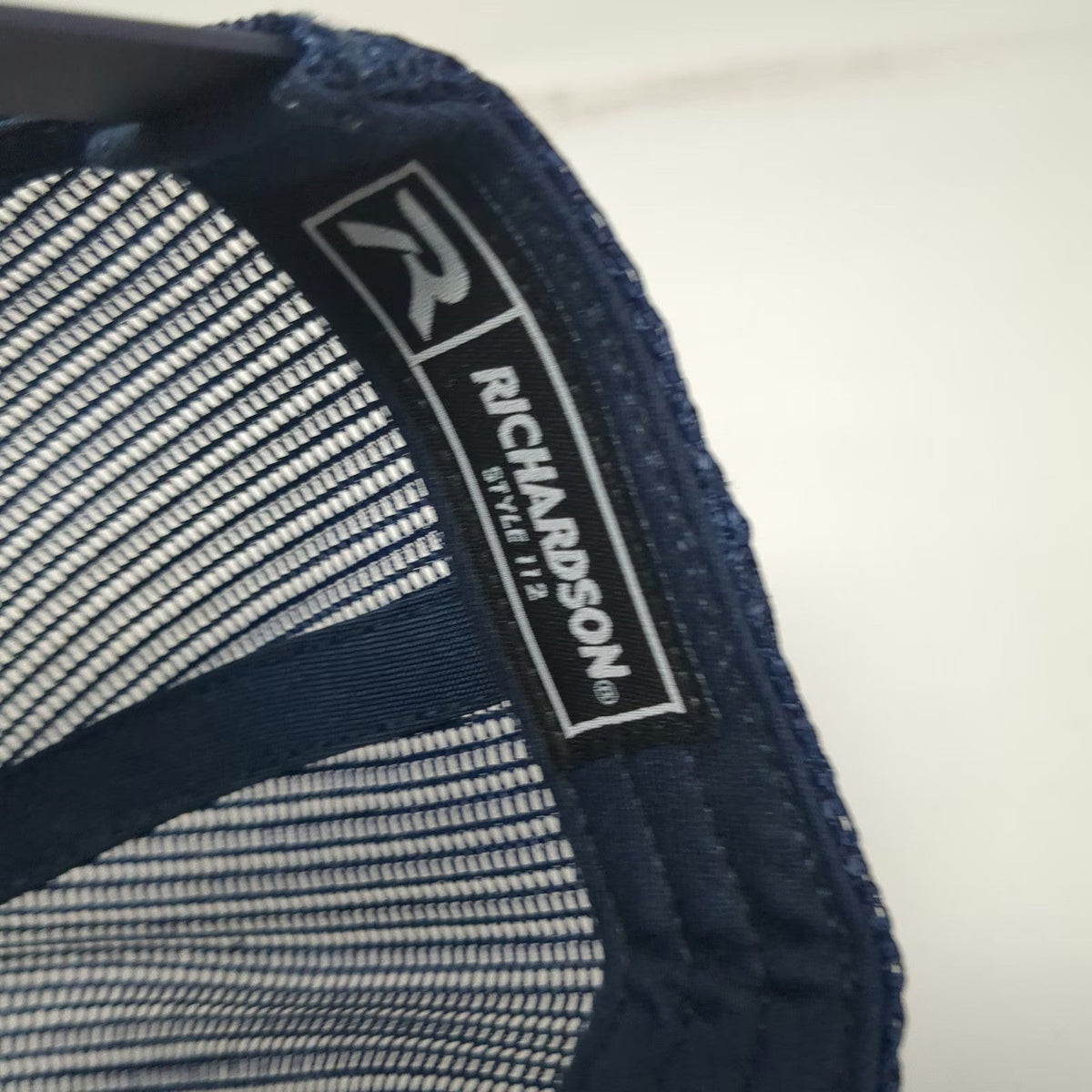 Richardson Trucker Hat Blue One Size Farnam Embroidered Patch Mesh Snapback 112