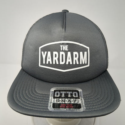 The Yardarm Snapback Trucker Hat Gray One Size Adjustable Mesh Back 6 Panel Otto