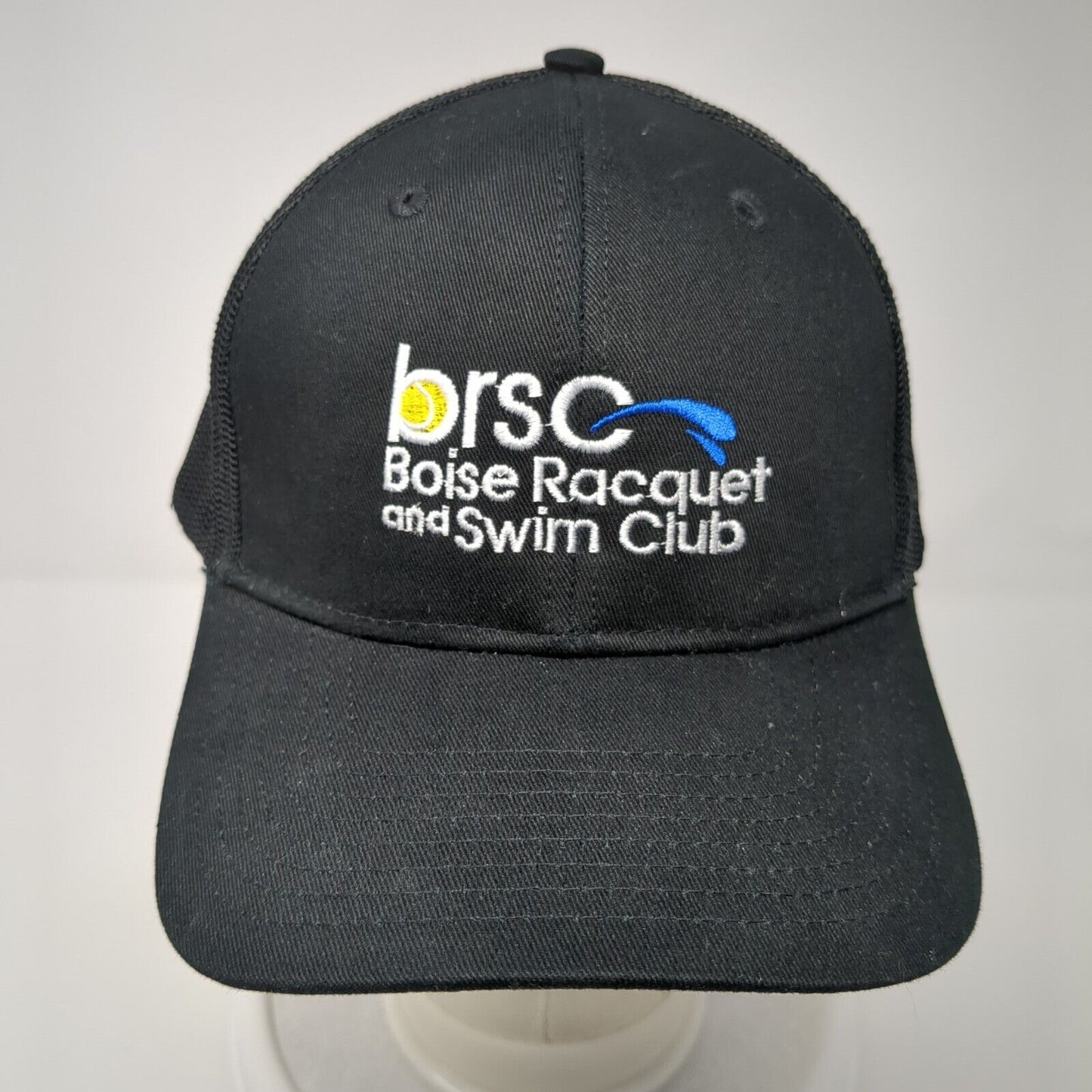 Brsc Boise Racquet and Swim Club Snapback Trucker Hat Black One Size Mesh Back