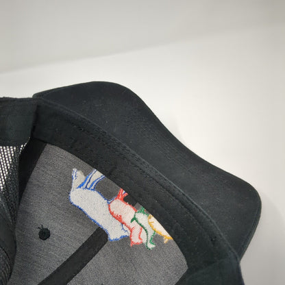 Outdoor Cap Trucker Hat Black One Size Mesh Back Embroidered Sunglo