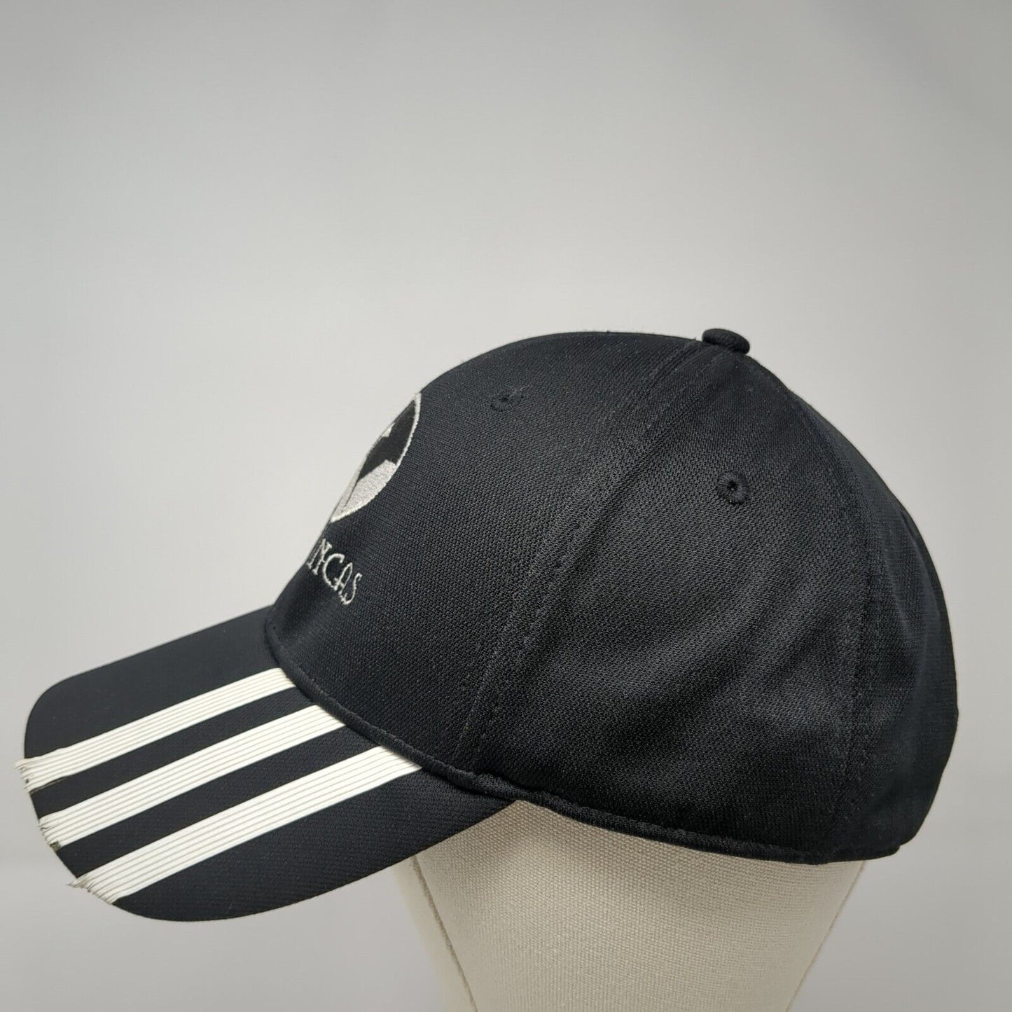 Las Barrancas Slideback Hat Black One Size Embroidered Adidas 3 Stripes