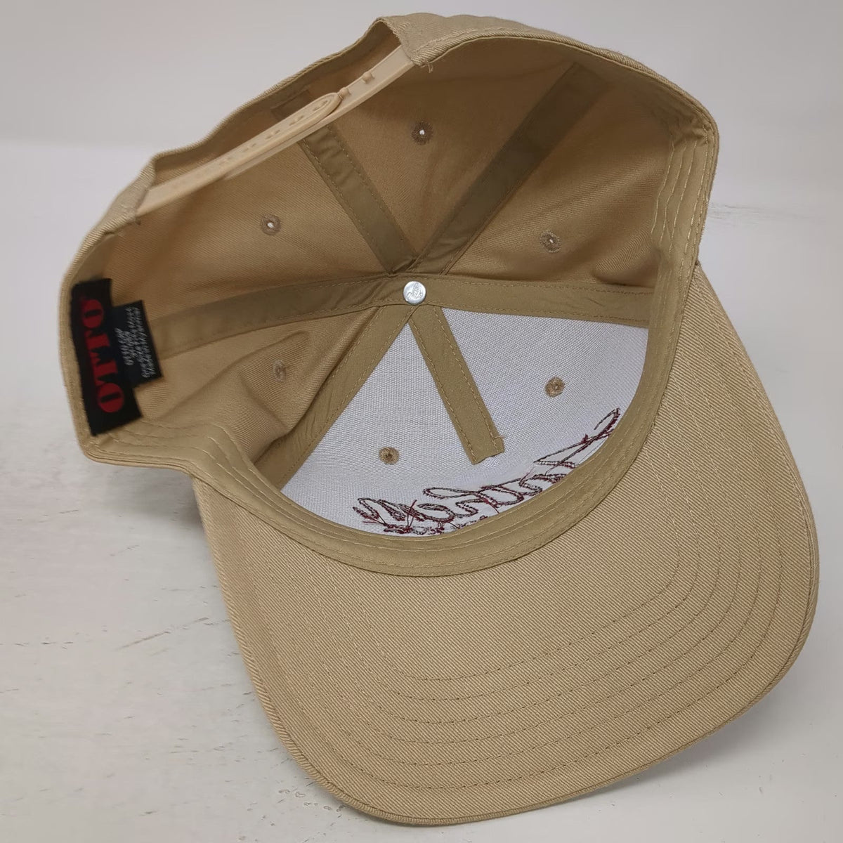 Otto 5 Panel Brown One Size Snapback Hat Anthem Made For More Script Embroidery