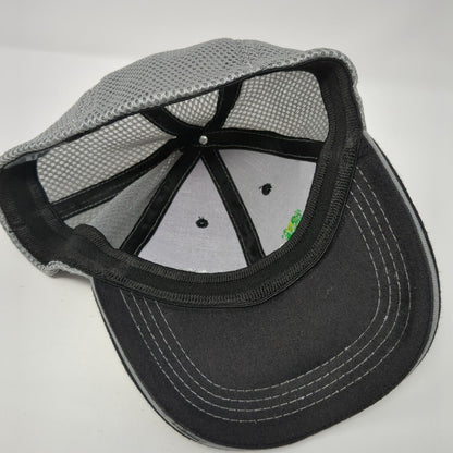 Century Link Fitted Trucker Hat Black S/M Vented Holes 6 Panel Mesh Back