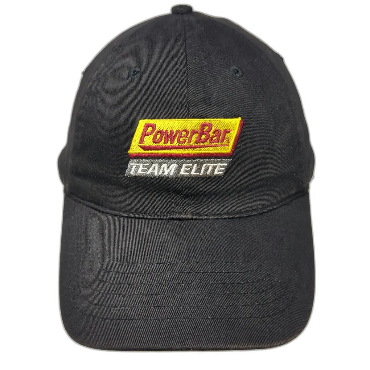 NU-FIT PowerBar Team Elite Hat Black XL Baseball Cap Stretch Fit Embroidered
