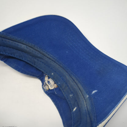 Otto Strapback Visor Hat Blue One Size Adjustable Embroidered Logo