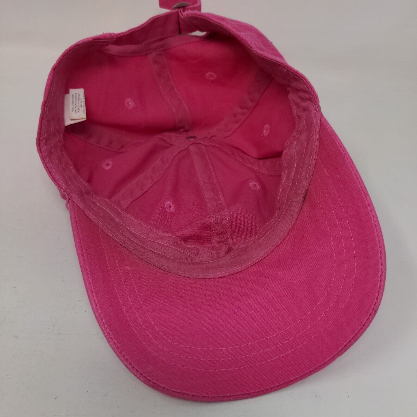Unbranded Slideback Hat Pink One Size Adjustable Solid 6 Panel Blank