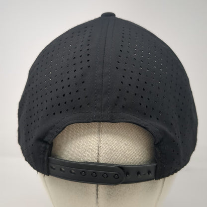 All In Trucker Hat Black One Size Perforated Snapback Lifestyle Logo Graphic