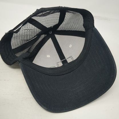 The North Face Trucker Hat White Black OS Mesh Back Snapback Logo Hat Sun Visor