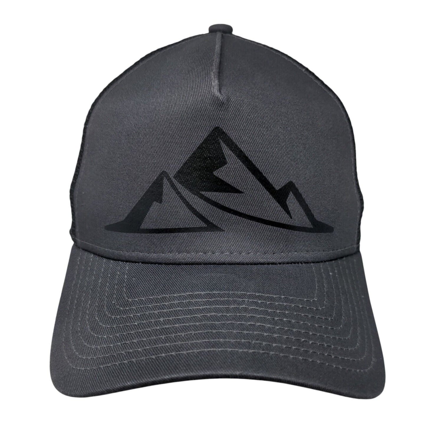 New Era Snapback Trucker Hat Gray OSFM Adjustable 9Forty Mesh Back 6 Panel