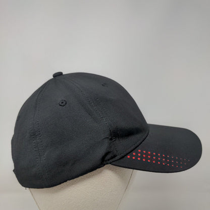 Coca-Cola Strapback Hat Black OSFM Adjustable Embroidered Moisture Wicking UV